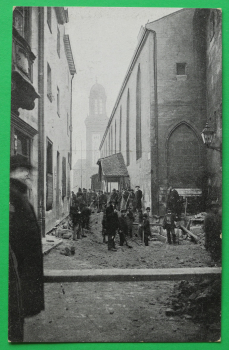 AK Nürnberg / 5. Februar 1909 / Verwüstung Spitalgasse / Aufräumarbeiten / Hochwasser Katastrophe